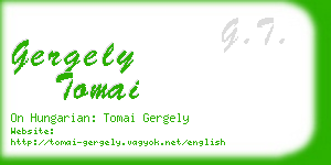 gergely tomai business card